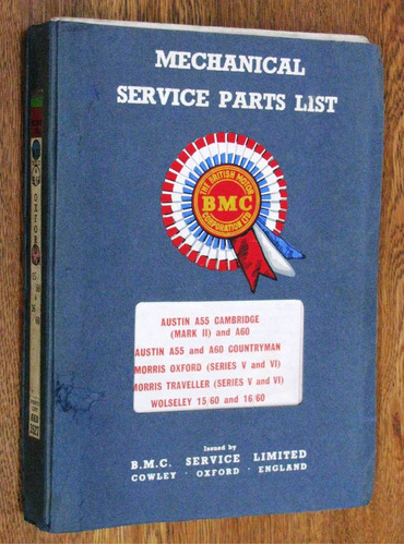 Antiguo Manual Mecanica Auto Bmc Austin Morris Wolseley 1965