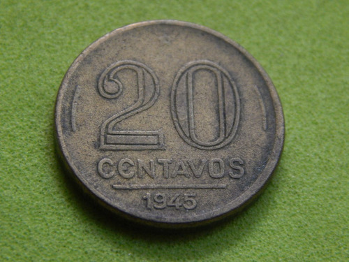 Moeda De 20 Centavos 1945 Getúlio Vargas Brasil (ref 1989)