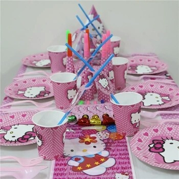 Set De Cumpleaños Hello Kitty 8 Personas