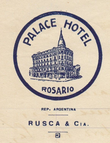 1929 Antigua Carta Desde Hotel Palace De Rosario Argentina