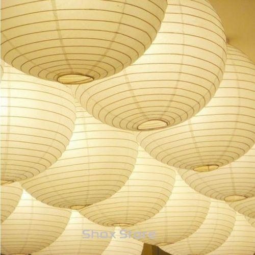 Lampara De Papel De Arroz China Blanca 20 Cm Colgante