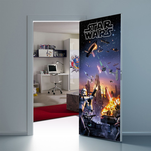 Star Wars - Puertas Murales - Sticker Adhesivo Gigante