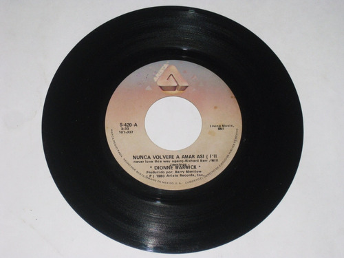 Dionne Warwick Nunca... Disco Ep 7 Pulgadas 45 Rpm Vinil