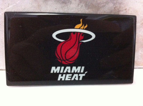 Adesivo Resinado Miami Heat Nba 9x5 Cm