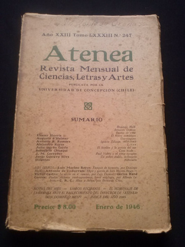 Revista Atenea N° 247 Enero De 1946