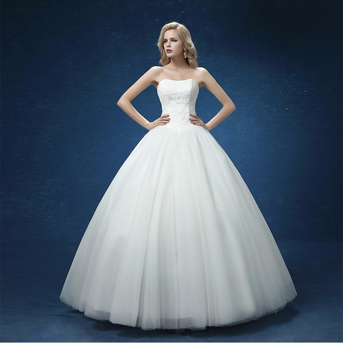 Imagem 2 de 6 de Vestido De Noiva Organza Luxo Importado Pronta Entrega