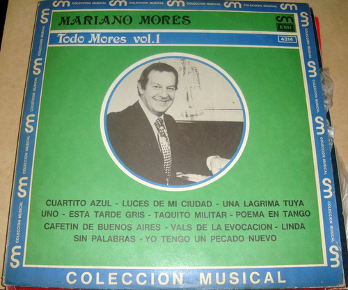 Mariano Mores Todo Mores Vol 1 Lp Argentino / Kktus