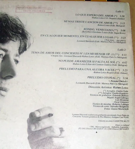 Leonardo Baccardi En Cualquier Momento Lp / Kktus (Usado)