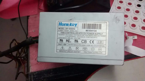 Fonte 24pino Sata Real Huntkey Lw-6350hg 350w Chaveada