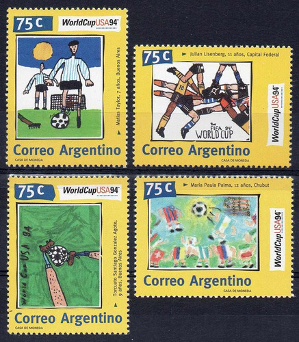 Argentina 1994 Gj 2674/47** Mint Pintura Infantil Fútbol A