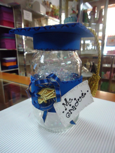 Recuerdo Para Graduacion Frasco Caramelero Original