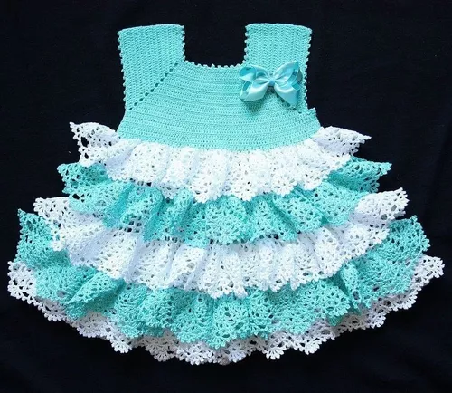 Vestido de infantil de croche