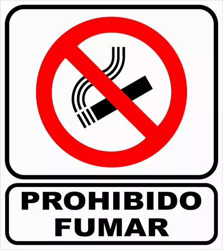 Cartel Prohibido Fumar 40 X 45 Cm Varios Modelos Oferta!!!