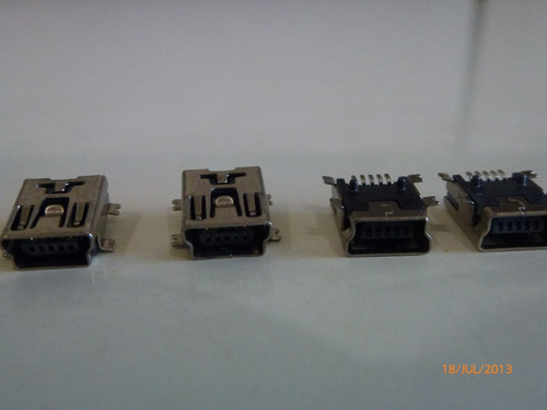 Lote 10 Conector Mini Usb 5 Pinos Sony LG Gps Pmp Frete Grat
