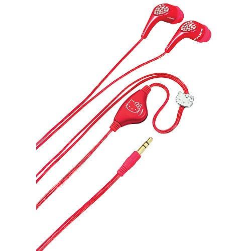 Hello Kitty Jeweled Auriculares Ergonómicos - Rojo