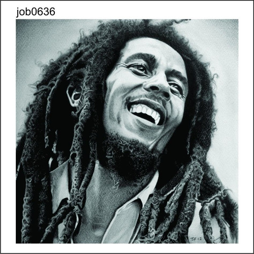 Adesivo Decorativo Parede Cantor Bob Marley Reggae Job06356