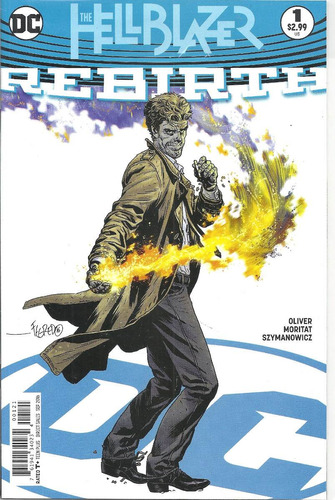 The Hellblazer Rebirth N° 01 - Variant Cover - Em Inglês - Editora Dc Comics - Capa Mole - Bonellihq 1 Cx421 Mar24