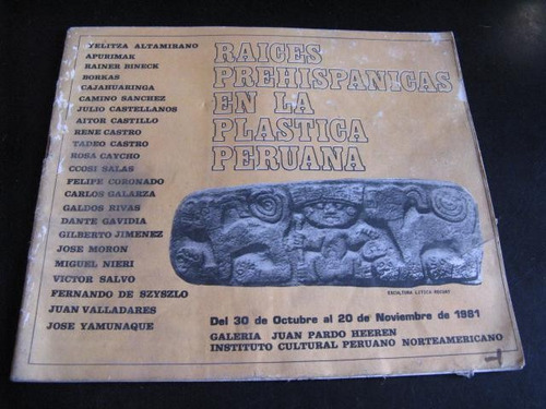 Mercurio Peruano: Libro Brochure Arte Icpna 1981 L89