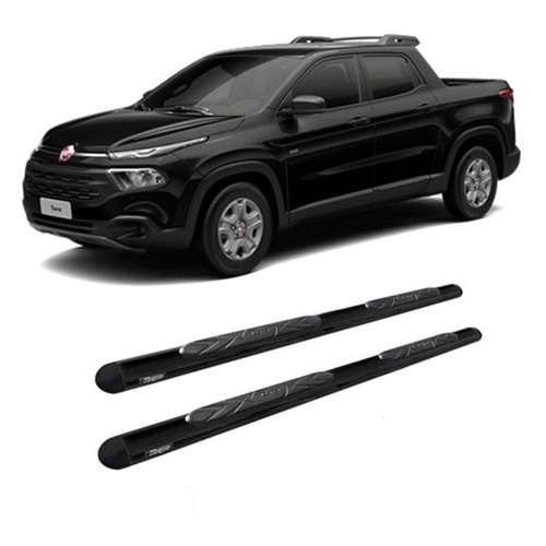 Estribo Fiat Toro 2017 Lateral Tubular Oval Preto Bepo