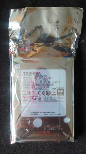 Disco 2.5 Toshiba Para Lap Top 1tb Modelo Mq01abd100 5400rpm