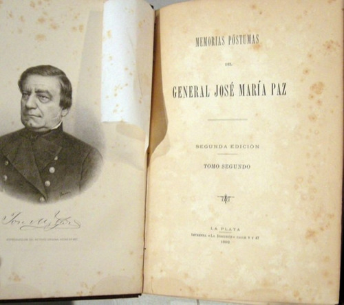 General Jose Maria Paz Memorias Postumas T Ii Edicion 1892 (Usado)