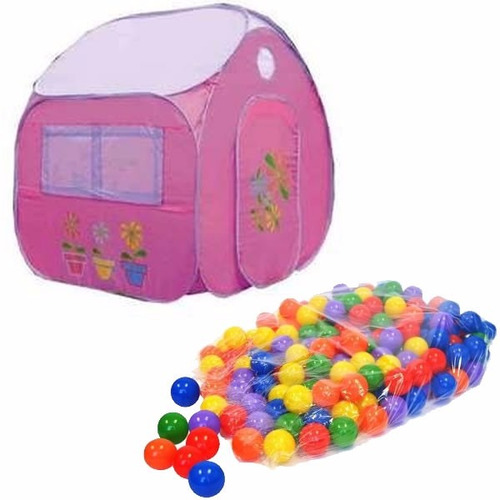 Casita De Juegos Para Chicos Carpa + 50 Pelotas Atoxicas Ab