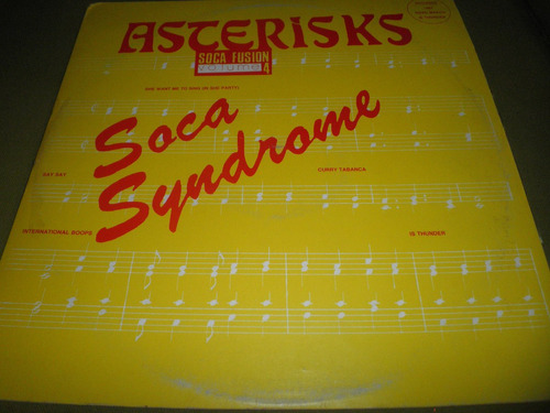 Disco Vinyl Importado De Asterisks - Soca Syndrome (1988)