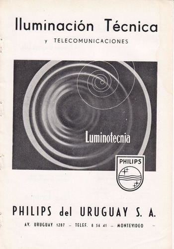 1953 Publicidad Philips Del Uruguay Luminotecnia Vintage