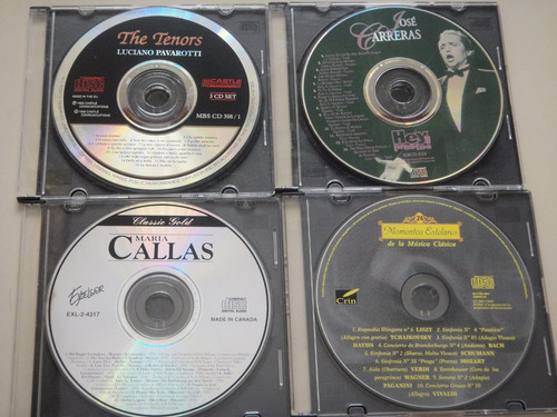 4 Cds Ma Calla, Carreras, Pavarotti, Momentos Precio X Todos