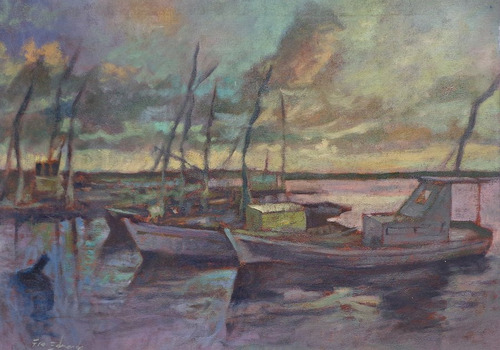 Óleo Tela Quadro Decorativo Pintura Gravura Baianas Marinha