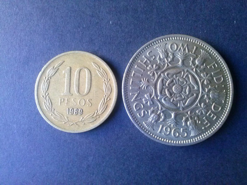 Moneda Inglaterra Two Schilling 1965 Níquel (c11)