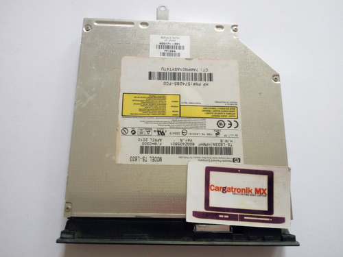 Unidad Quemador Dvd Rw Hp G42 Compaq Cq42 Tapa Negra