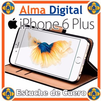 Estuche Cuero iPhone 6 Plus Funda Forro Protector Libreta