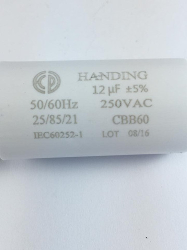 Imagem 5 de 5 de Capacitor 12uf 250v 2 Fios Motor Portão Eletrônico
