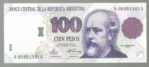 Argentina 100 Pesos Convertibles Murolo Fernandez Bot 3074