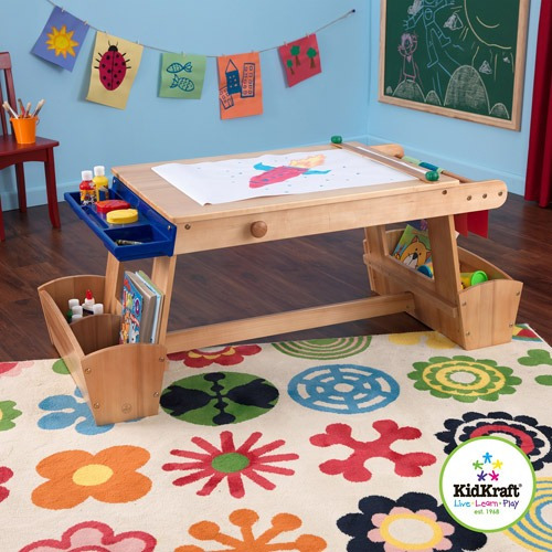 Mesa De Arte Kidkraft De Madera Con Rejilla De Secado Y