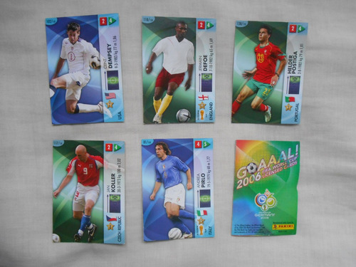 Lote 5 Cards + Cartilla Fifa World Cup Germany 2006 Panini