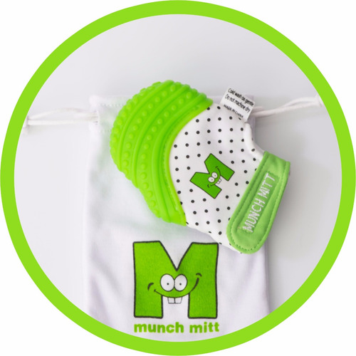 Munch Mitt, Guante De Dentición, Mordedera Para Bebé - Verde