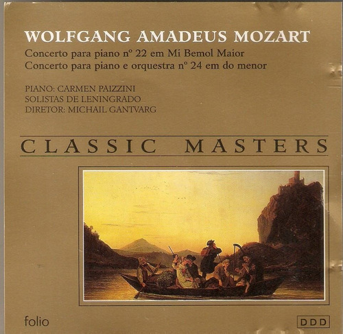 Cd Wolfgang Amadeus Mozart - Classic Masters 