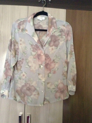 Linda Blusa Gasa Flores