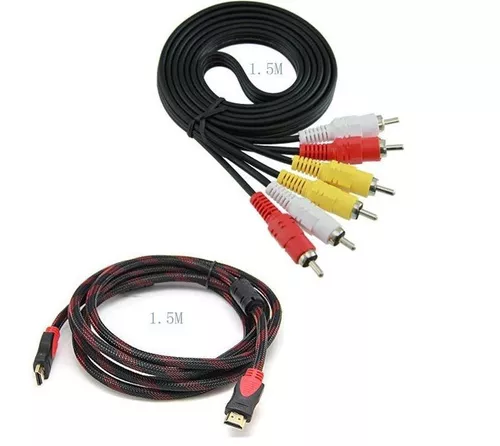 Cable Hdmi + Rca High Speed