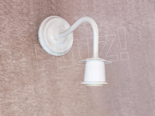 Imagen 3 de 5 de Aplique Pared Simple 1 Luz - Hierro Blanco