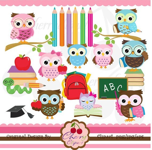 Kit Imprimible Buhos Y Lechuzas Imagenes Clipart Cod718