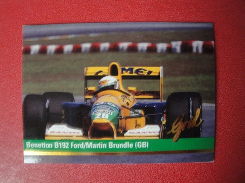 Figuritas Grid Formula 1 Año 1992 Benetton B192 Ford Nº19