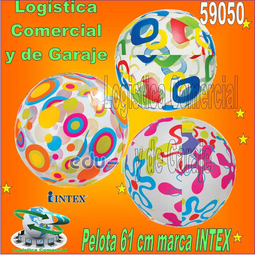 Pelota Inflable Playa Piscina Niños Intex 59050 61cm Diametr