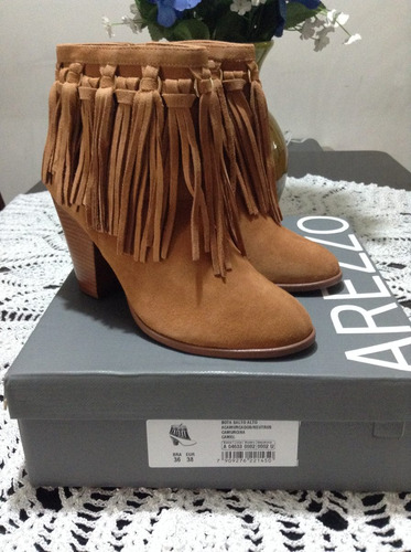 Bota Arezzo Fringes Camel 36 Nova