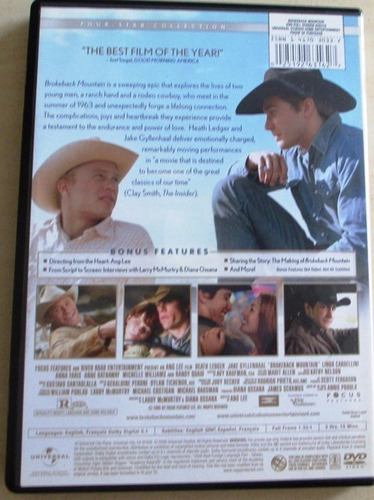 B2524 Dvd Brokeback Mountain - Com Heath Ledger, Jake Gylle (Usado)