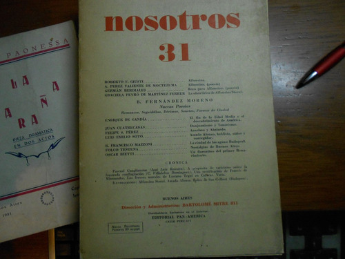 Nosotros 31 - B. Fernández Moreno,ictubre 1938 I1
