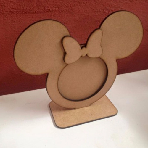 30 Mdf Minnie Minie Mickey Porta Retrato Personalizado