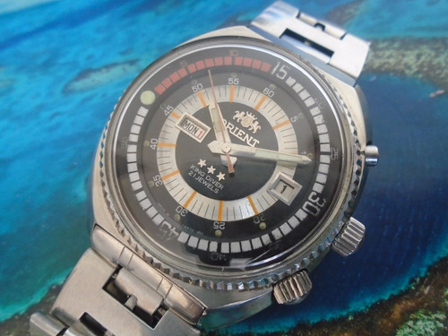 Relógio Orient King Diver Cal 1942 S'70 50 Mm 2 Janelas Raro